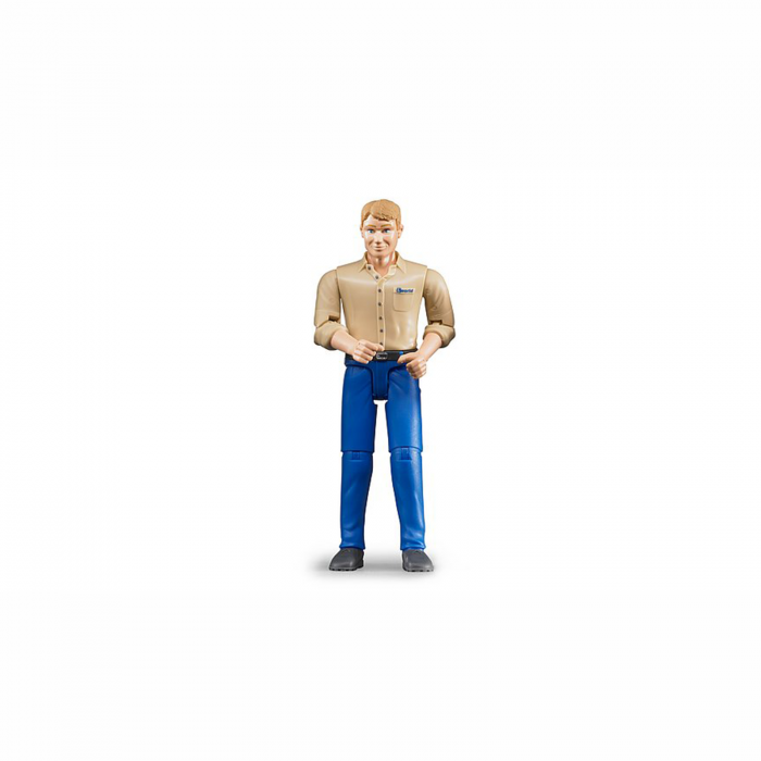 Jucărie - Figurină bărbat cu cămașă bej și blugi albaștri [1]