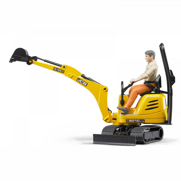 Jucarie - Mini excavator cu senile JCB 8010 CTS si muncitor 62002 Bruder 62002 [2]