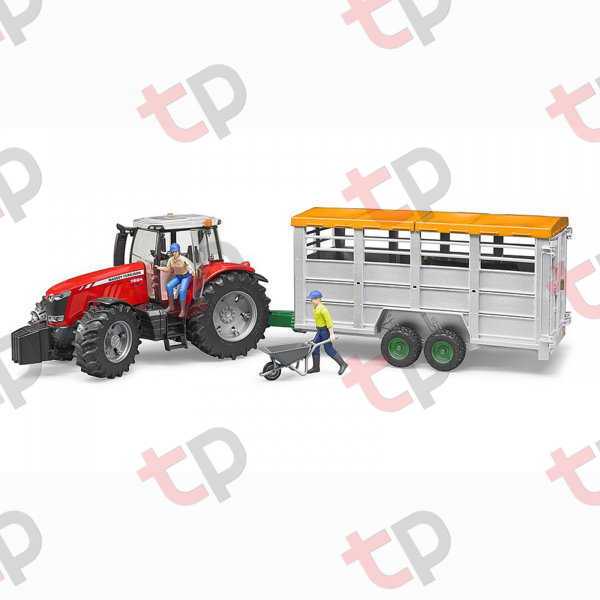 Jucarie - Remorca transport vite & 1 vaca 02227 Bruder 02227   [2]