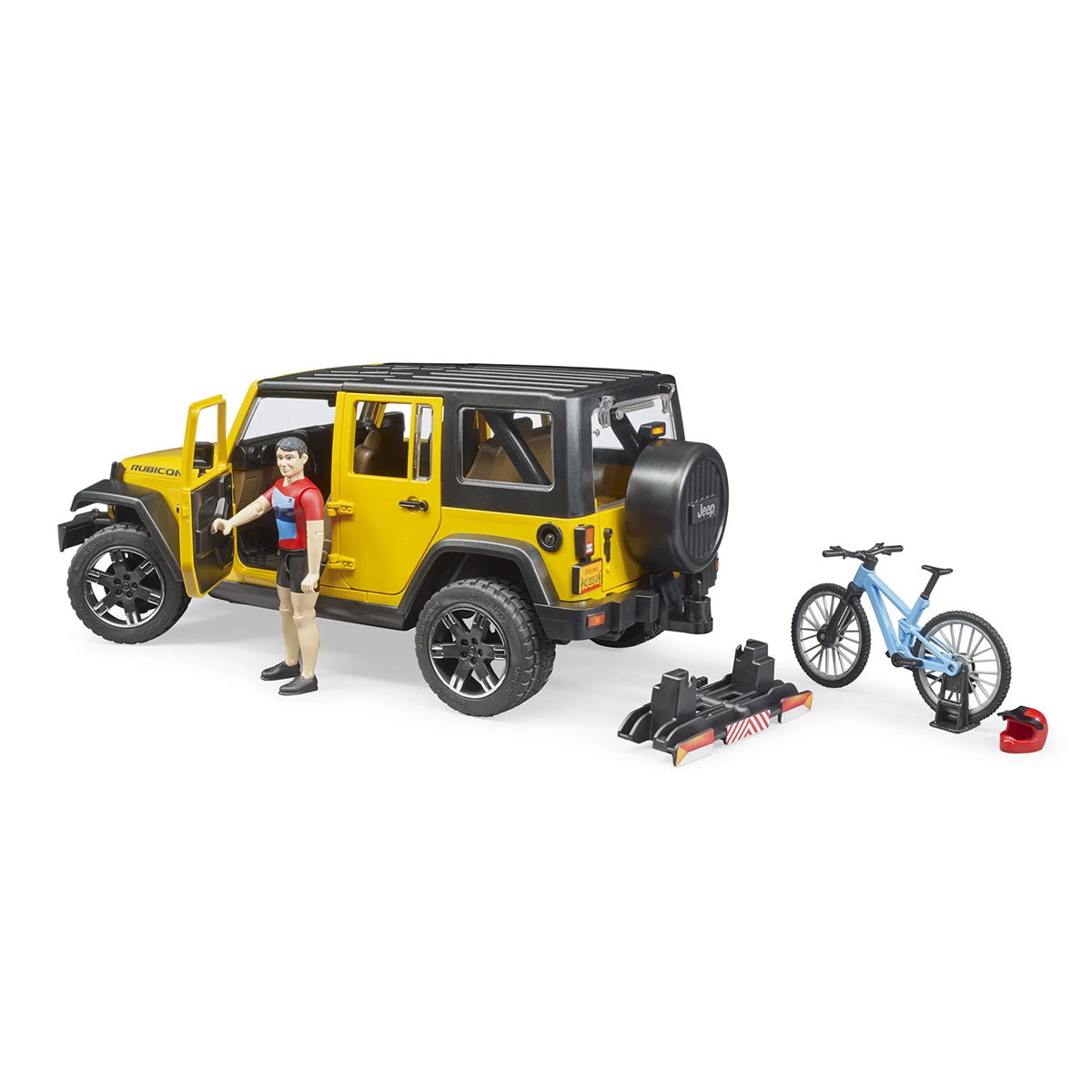 Jucarie - Masina de teren Jeep cu bicicleta de munte si biciclist 02543 Bruder 02543 [3]