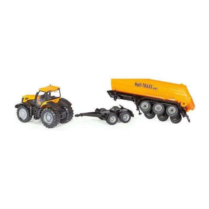 Jucarie - Tractor JCB 8250 cu remorca basculabila 1858 Siku 1:87 01858 [2]