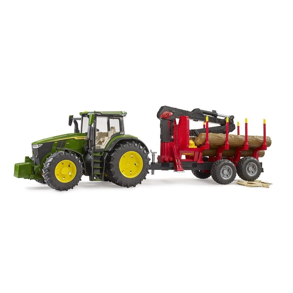 Jucarie - Tractor John Deere 7930 cu Remorca lemne si busteni 03154 Bruder 03054 [2]