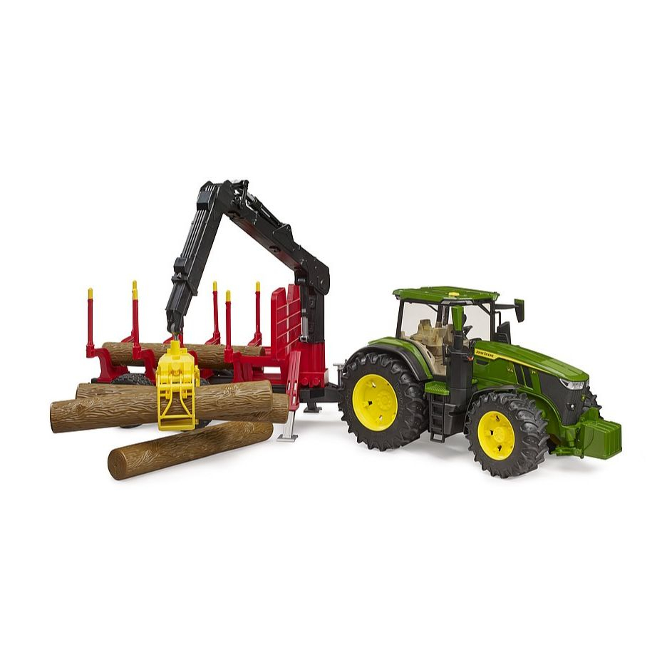 Jucarie - Tractor John Deere 7930 cu Remorca lemne si busteni 03154 Bruder 03054 [4]
