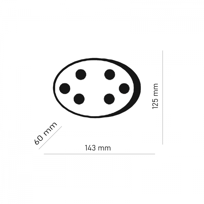 Lampa ovala LED 24W - 8X3W 8324BM B139831 [2]