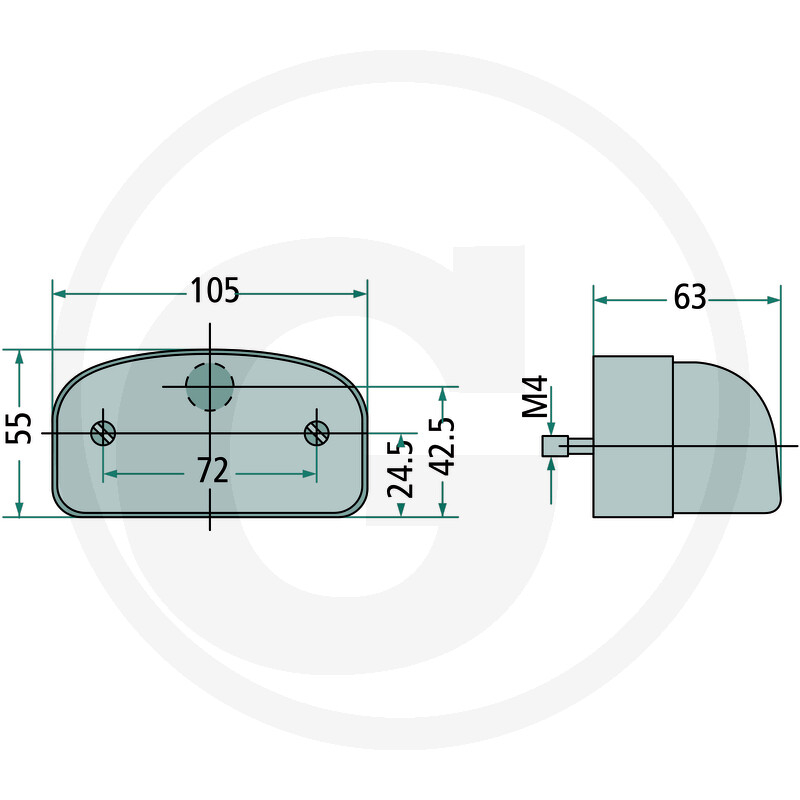 4552KA001386281 Lampa numar John Deere [3]