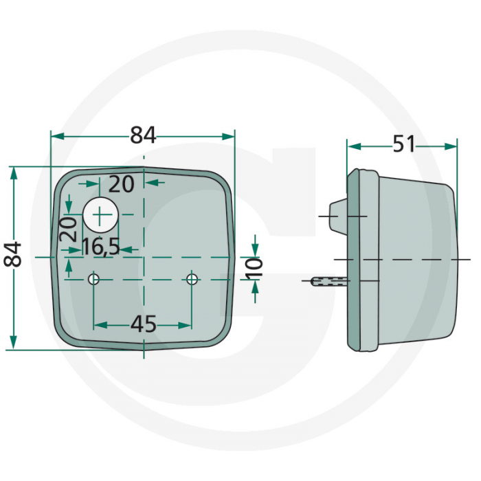 Lampa semnalizare spate 0009740211 105236 107365 3148492R91 41576613 7522004000 9740211 IH3148492 V06028800 V23660340 V46021300 V6028800 [4]