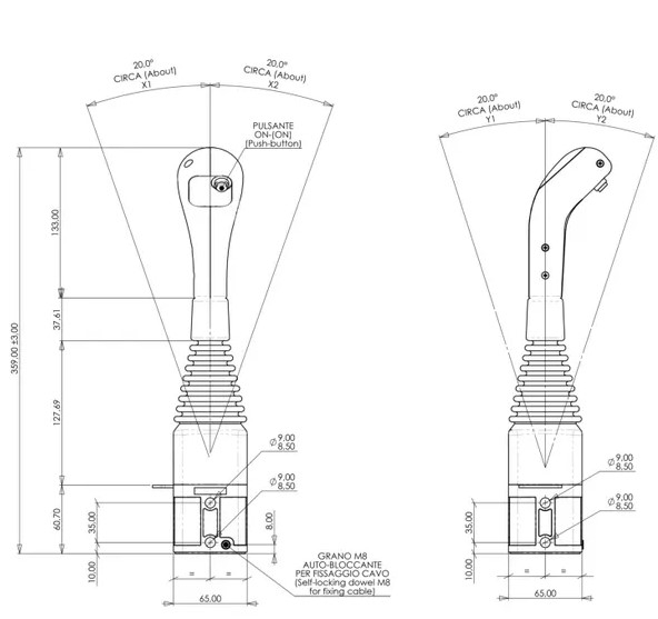 Maneta Joystick 1 buton IMCL60191B [4]