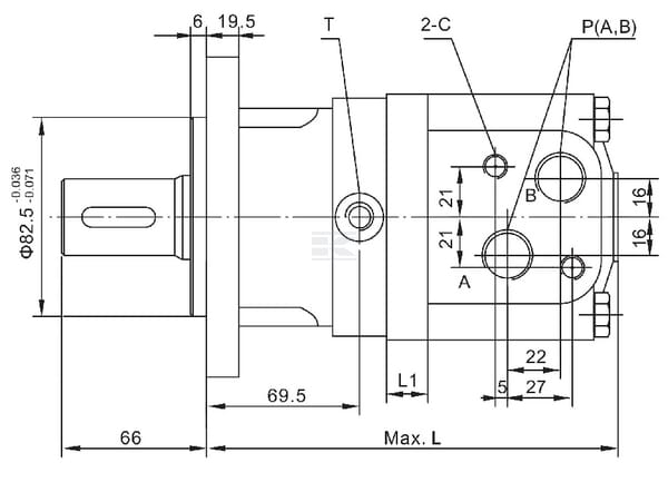 Motor hidraulic orbital BMS 200 cc D=32mm 87000811 | Tehnica Popan [5]