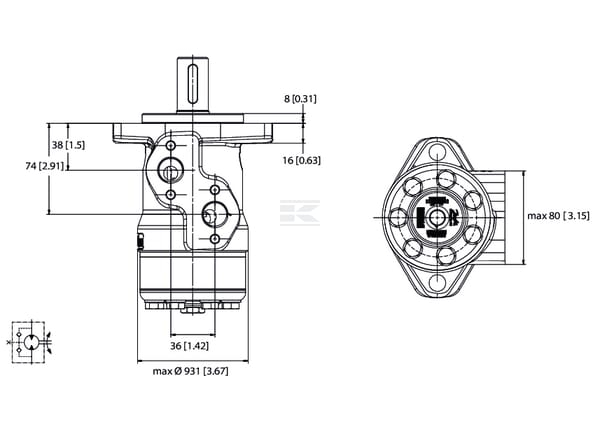 Motor Hidraulic orbital arbore 1" Z6 A2 | Tehnica Popan [5]