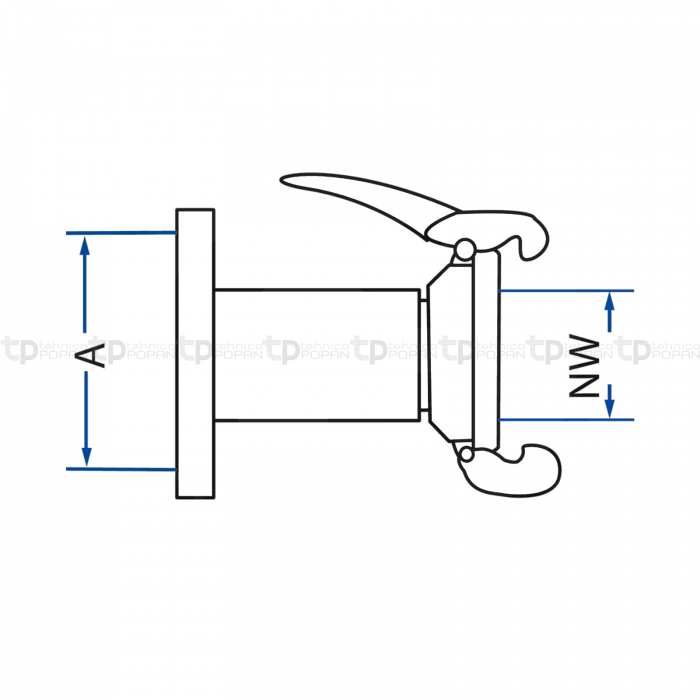 Cupla mama *120 / 5" Italian cu flansa 4250808748291 4050220596   [2]