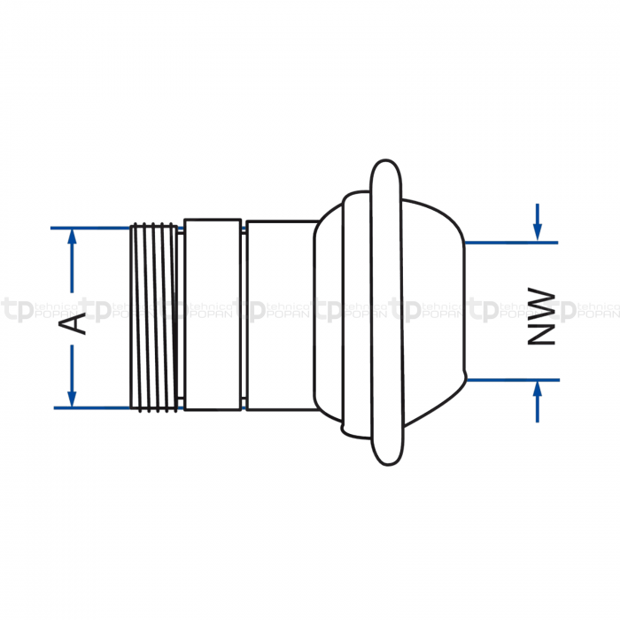 Cupla tata vidanja 120 / 5" cu filet exterior - Italian 4050220587   [2]