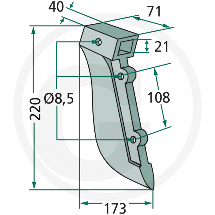 Pana brazdar semanatoare Kongskilde / Becker 99.BE-05 99.BE-05 200237699 237699   [2]