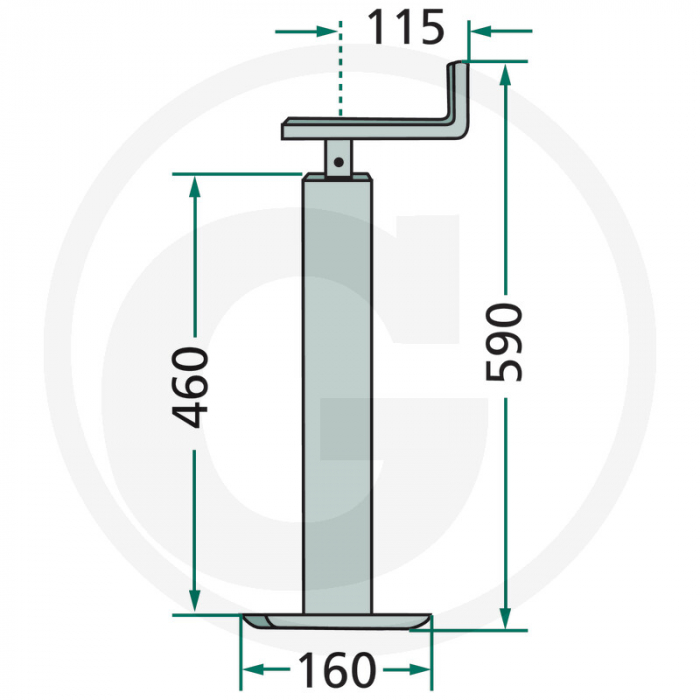 Picior sprijin remorca 160x590 0.6T 220P545 [2]