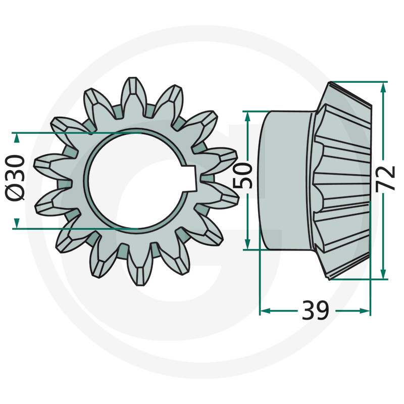 Pinion coasa Vicon/PZ 14Z VGST-44 [2]