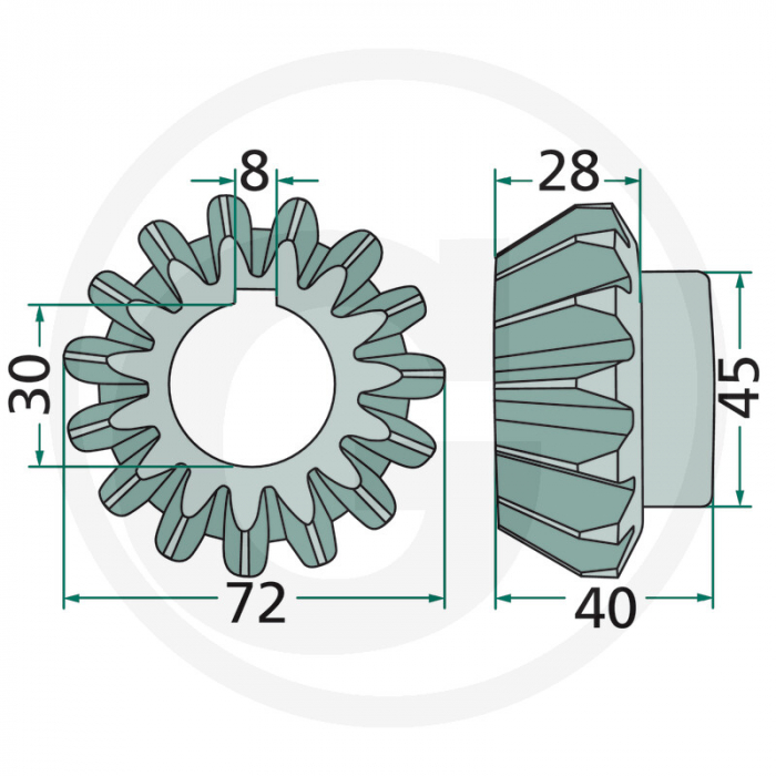Pinion conic Krone 261057.1 153005.0   [2]