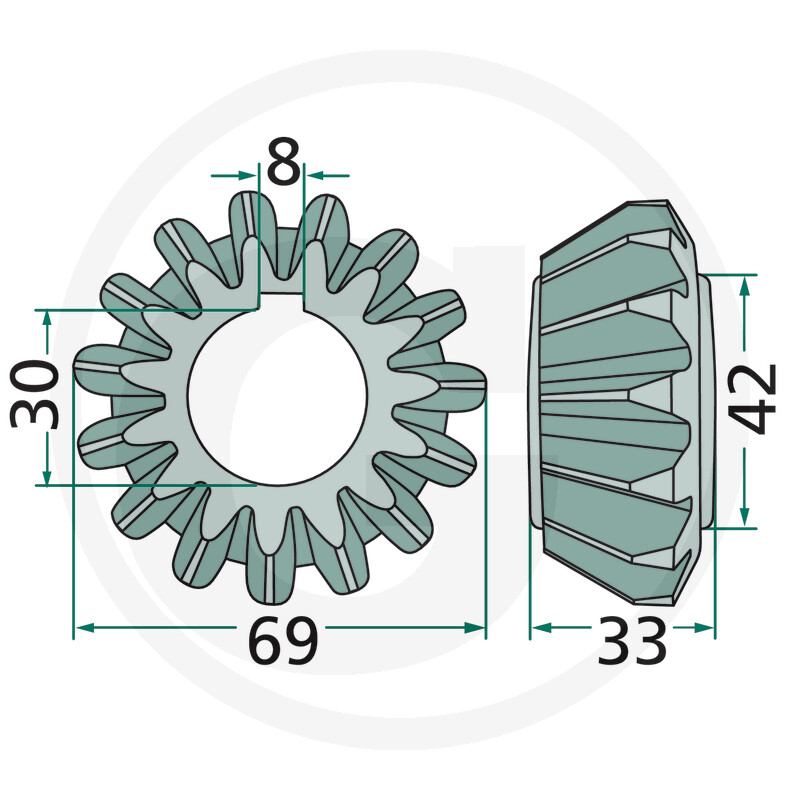 Pinion intorctoare Kuhn 58556010 Kuhn [2]