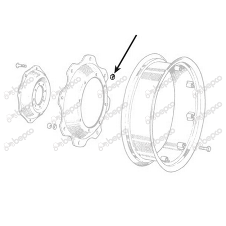 Piulita butuc roata Massey Ferguson M9/16'' UNF 30/441-1 180004M1 180004M91 180004R1 957E-1120 [2]