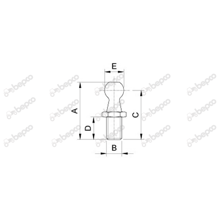 Pivot telescop M8 X 13 [2]