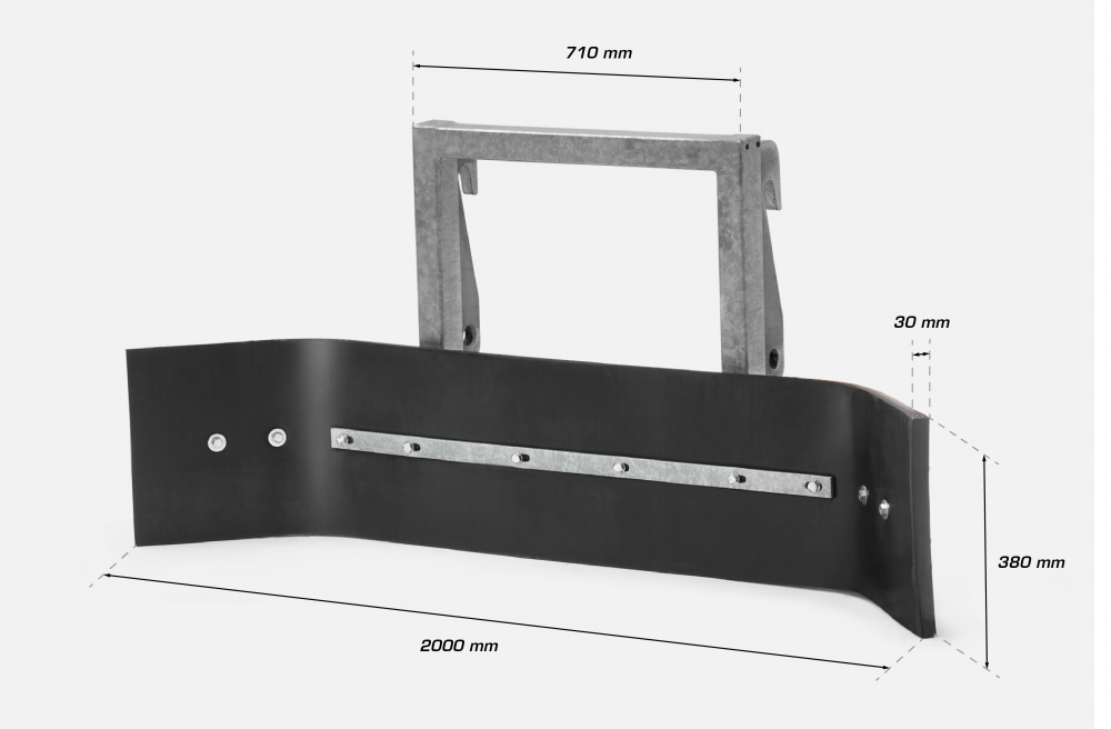 Racleta de cauciuc 2.000 mm prindere Weidemann [2]