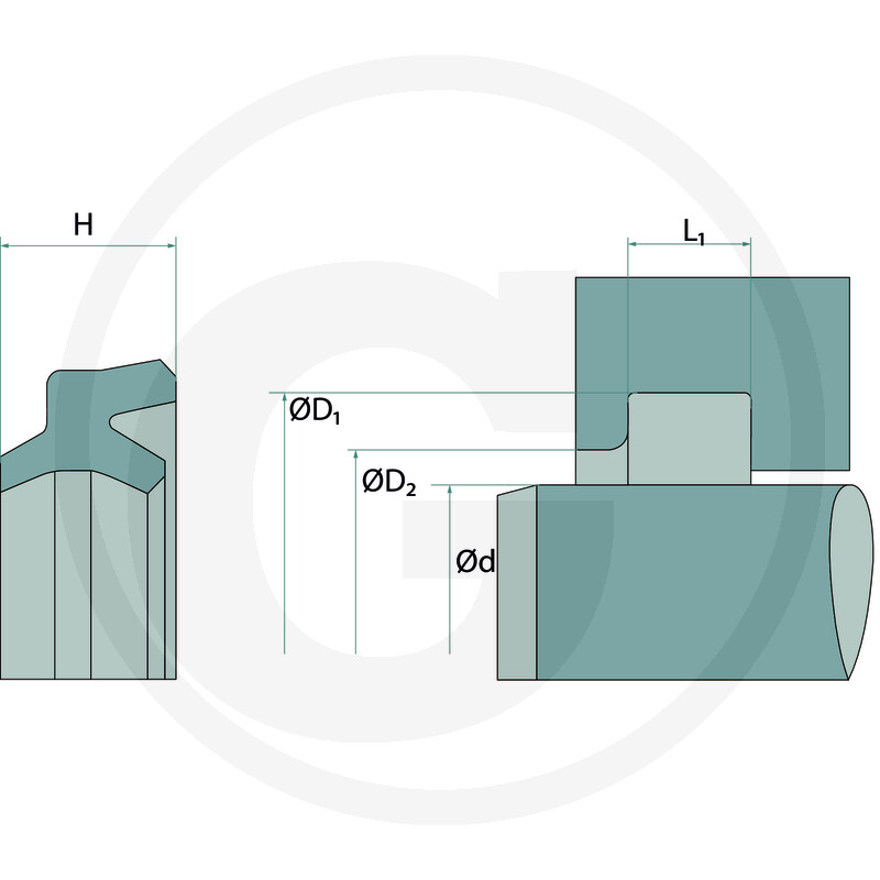Racleta hidraulica 30x38x05 mm  Granit Parts [3]