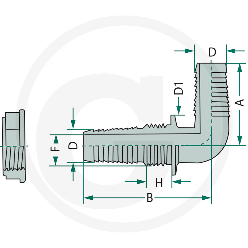 Racord de trecere butoi cu portfurtun 20 mm  Granit Parts [2]