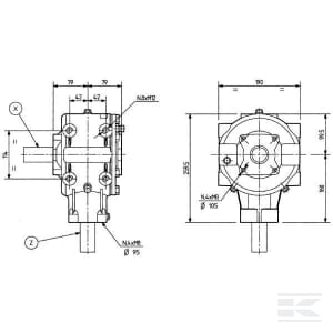 Reductor burghiu pamant, Comer 3:1 [5]
