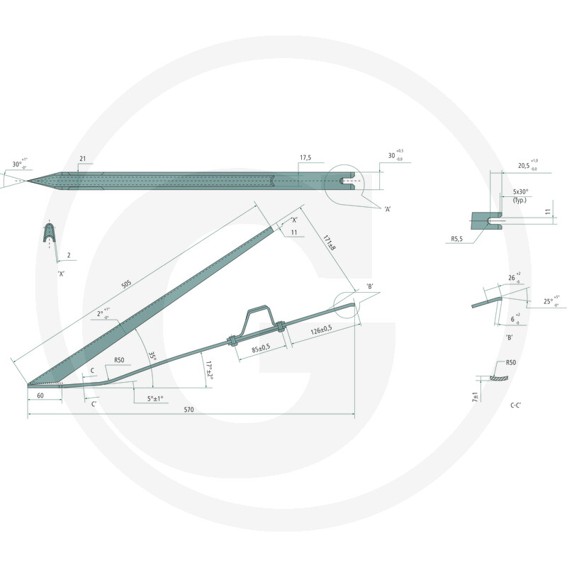 Ridicatoare de spice Claas 6262991, 6102723 Claas [2]