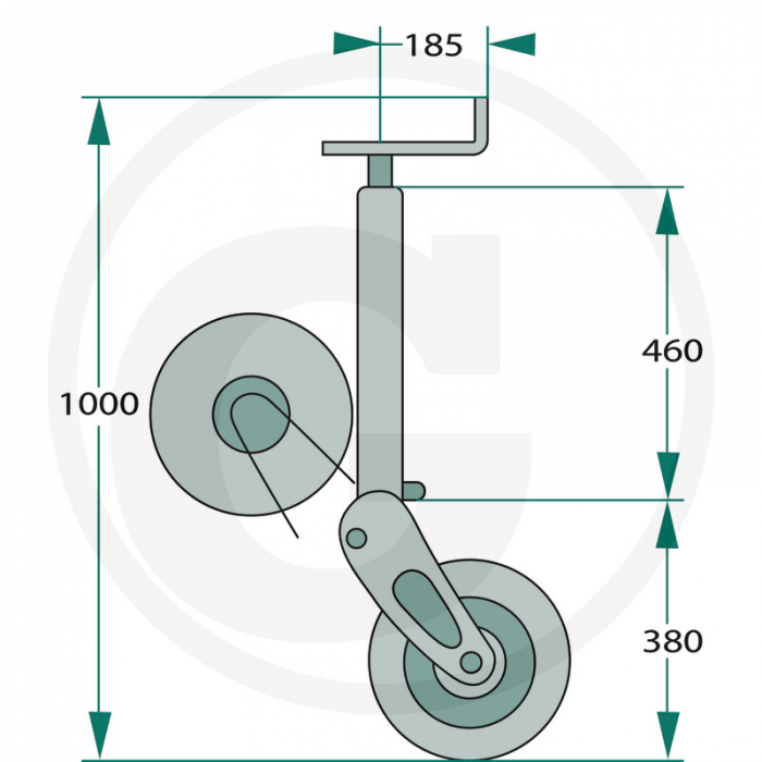 Roata sprijin remorca 275x700 1T M237 220M237 [2]