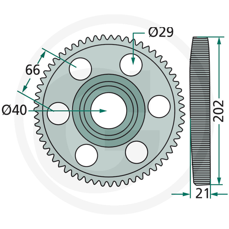 Roata dintata Krone 59Z  139190.1, 139190.0 Krone [2]