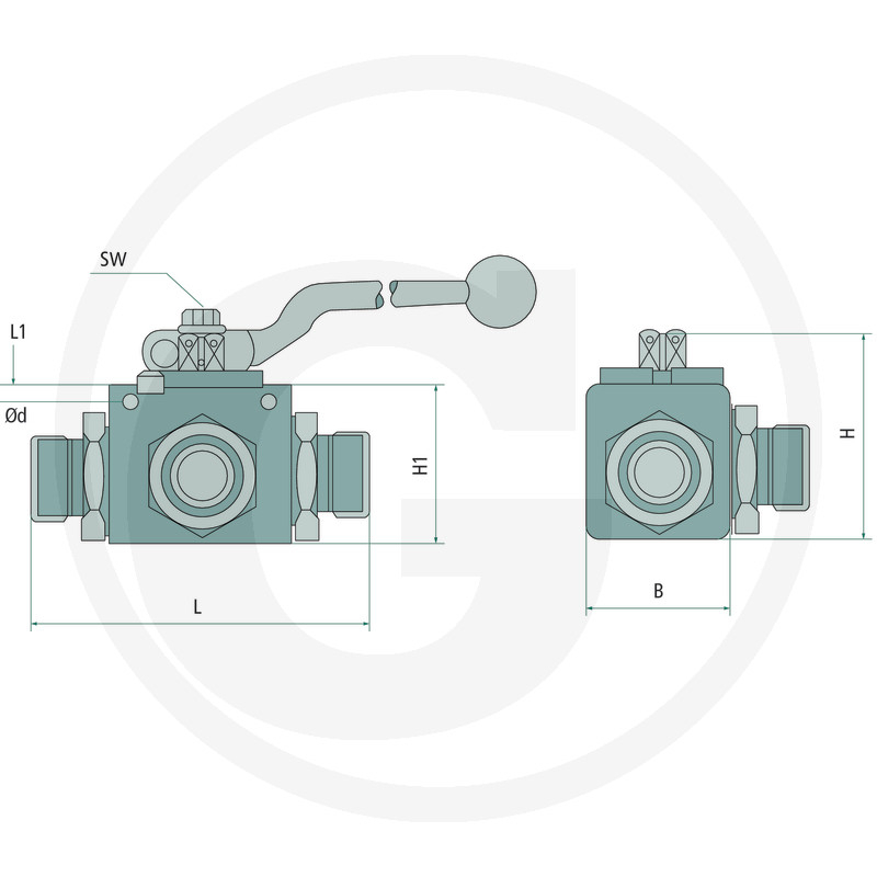 Robinet cu trei cai, BKH-3L - L [2]