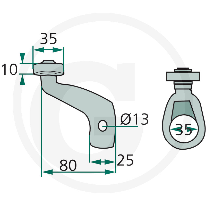 Rola sprijin grebla Deutz Fahr [2]