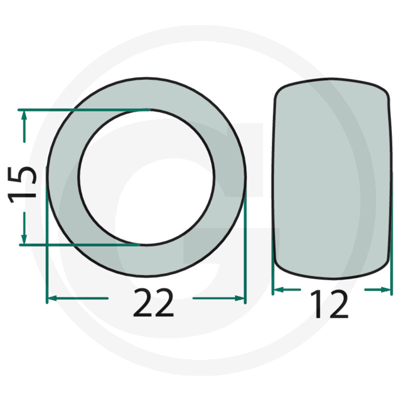 Role de antrenare 15 mm Deutz Fahr  VF06581610, 06581610, 1.1504.050.105.00 Deutz Fahr|Pottinger|Vicon/PZ [2]
