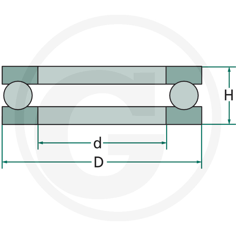 Rulment axial 30x52x16 mm  51206 [4]