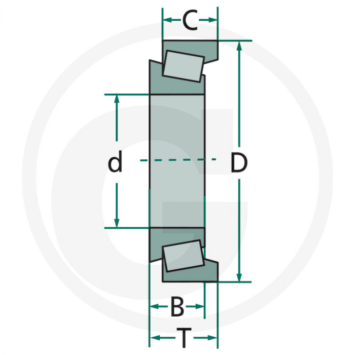 Rulment butuc MCC 25x62x15 mm X619051541001 88/30305 80530305   [2]