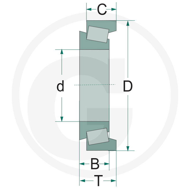 Rulment Conic grup fata Massey Ferguson 65x100x23 mm  80532013 X Amazone|BOSS|BT|Jungheinrich|Steinbock|Still|Toyota|Trioliet-Mullos [2]