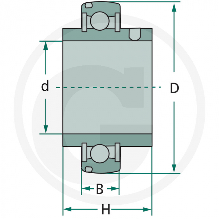 Rulment UC 211 55x100x28 mm 80556211 UC211   [2]