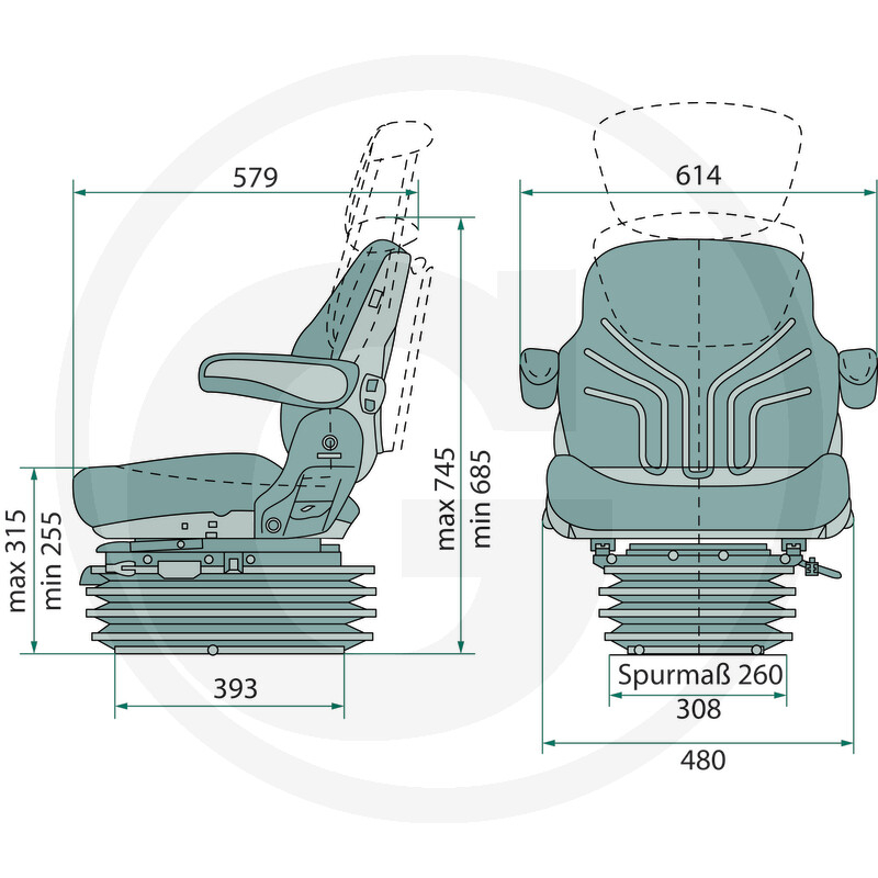 Scaun pneumatic GRAMMER MSG95G/721 cu suspensie orizontala [2]