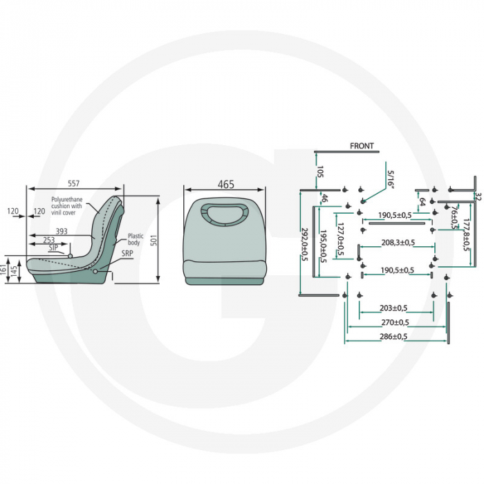 Scaun tractor gazon 25270093 VG11696 VGA10177 LAV10029 AM138194 TCA13830 AM122434 ST1846YELLOW   [2]