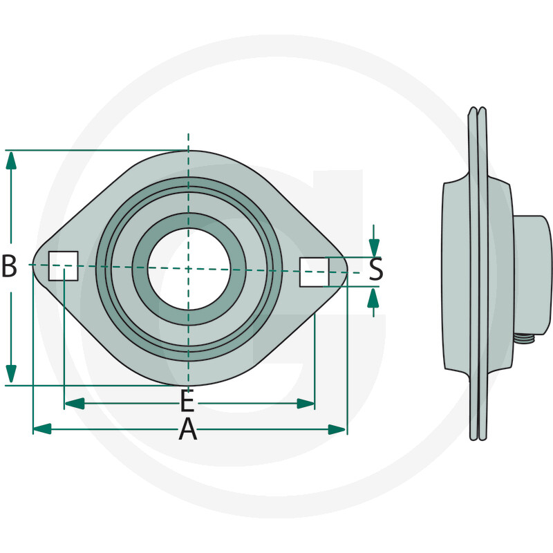 Set carcasa rulment PFL206   [2]