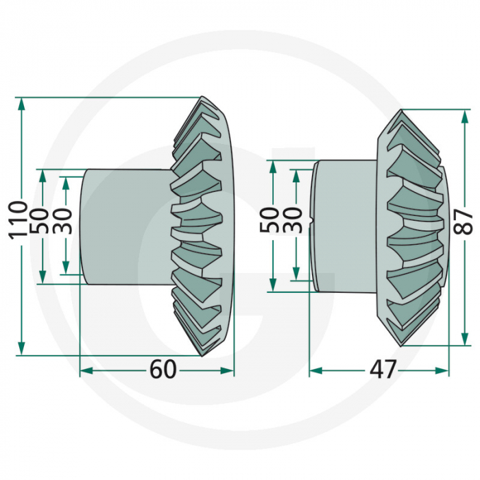 Set pinioane conice 23 si 17 dinti 06567780+06567781 06567780 06567781   [2]