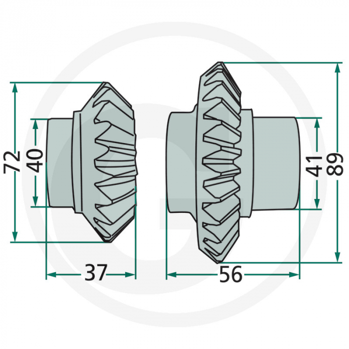 Set pinioane conice 27 si 21 dinti 64704006 06563484+06228344 16624860+16624862 7006563484+7006228344   [2]