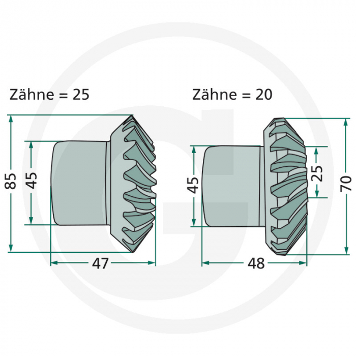 Set pinion conic Fella 647140519F 140519 496777 FEL140519   [2]