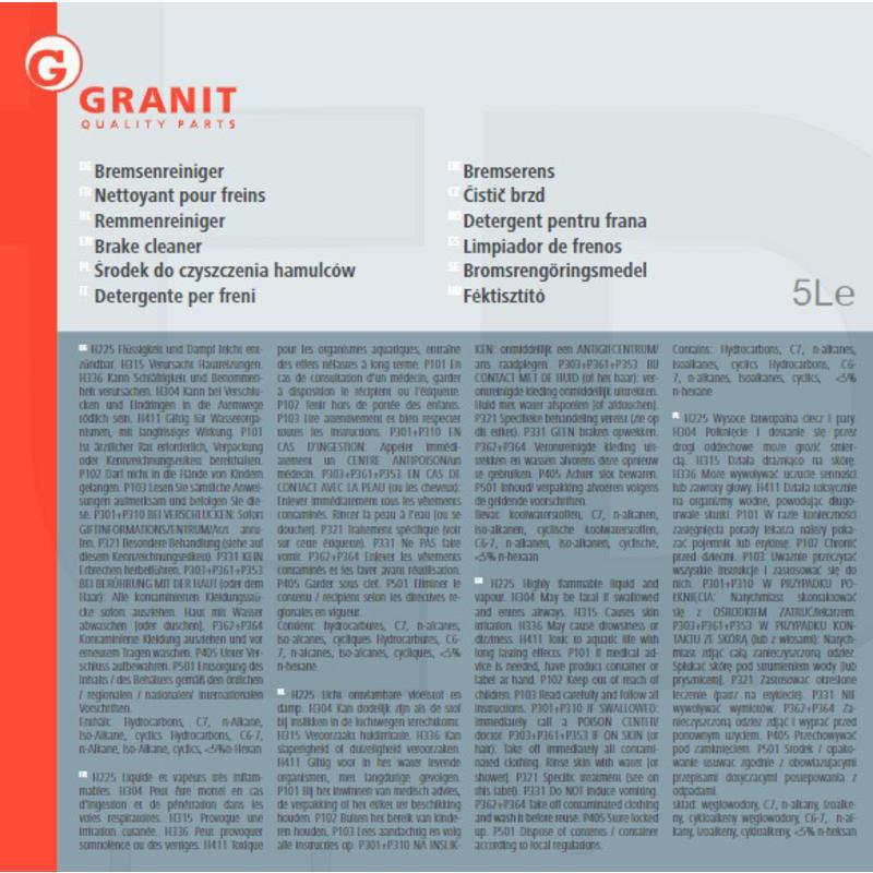 Solutie pentru curatarea franelor, 5 L, Granit - Granit - cod 320320024 -tehnicapopan.ro [2]