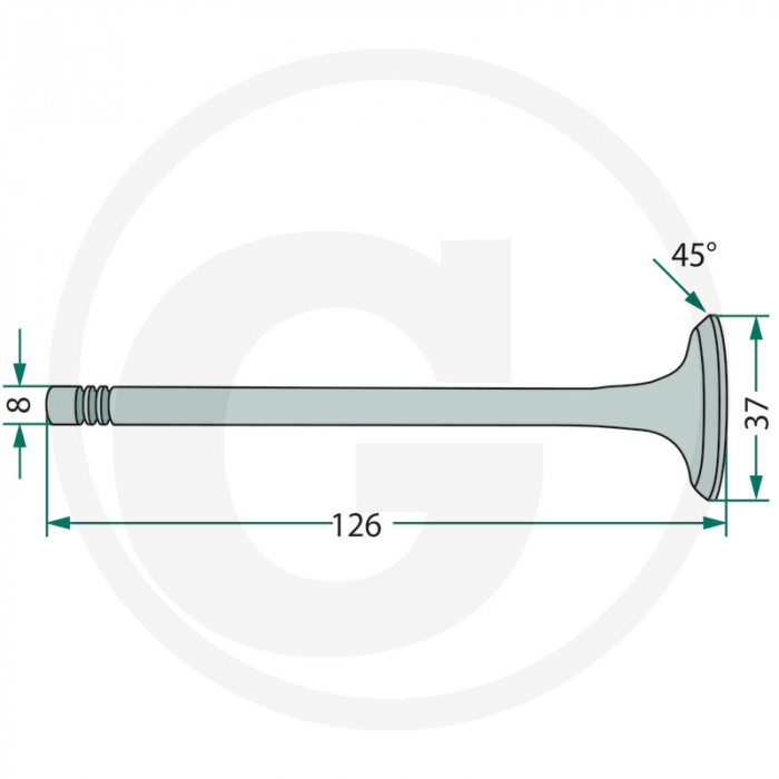 Supapa evacuare Fiat 23/43-253 4601298 4618867 4621484 4673608 V91678 17043   [2]