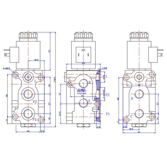 Supapa incarcator frontal cu electrovalva 40L/m3 SVV-90-G-12VDC   [4]