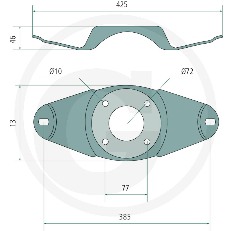 Suport cutit coasa Krone 377 mm [2]