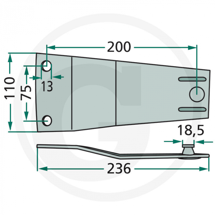 Suport cutit Pöttinger / Pottinger 00434112 00434112 00+434.112 [2]