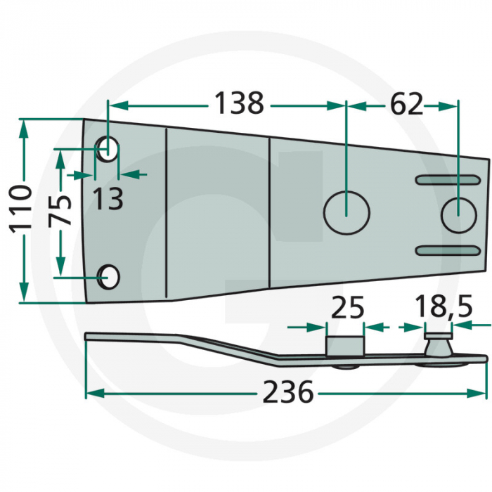 Suport cutit Pottinger 00434124 00434124 0+434.124 00+434.124   [2]