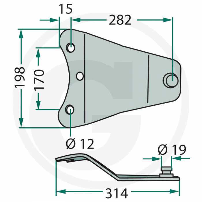 Suport cutit Pottinger 00434131 00434131   [2]