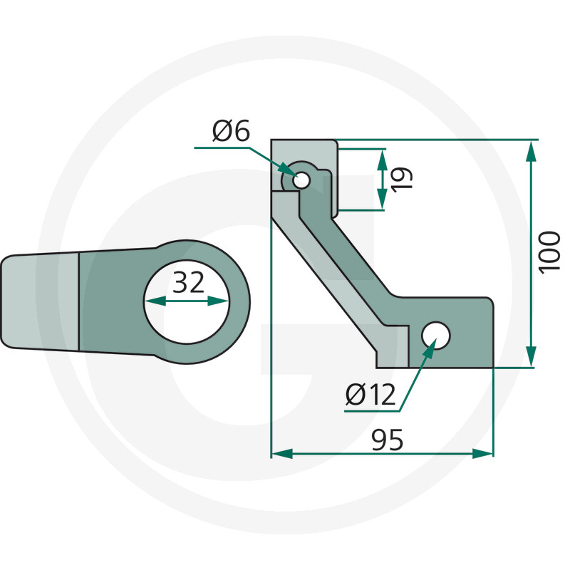 Suport rola Kuhn GA 4311.4501.4511 57515000 Kuhn [2]